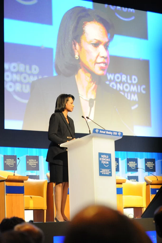 Condoleezza Rice speaks at Davos